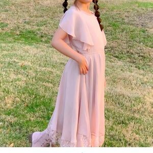 Girls Mia Joy dress size, light pink